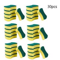 LIEJIE 20/30PC Non-Scratch Scrub Sponges Kitchen Nano Emery Heavy Duty Scrub Sponges Magic Clean Rub Pot Rust Focal Stains Sponge Removing Kit (B)