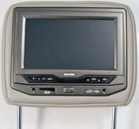 Power Acoustik HDVD-73GRDK Single 7-Inch Replacement Headrest with DVD and Video Monitor (Dark Gray)