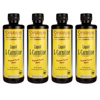 Swanson Amino Acid Liquid L-Carnitine Body Ready 16 fl Ounce (1 pt) (473 ml) Liquid (4 Pack)