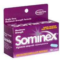 Sominex Nighttime Sleep-Aid Caplets, Maximum Strength, 16-Count Boxes (Pack of 4)