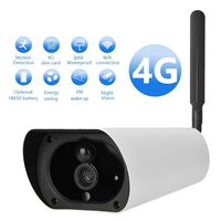 4G Solar Powered 1080P HD Surveillance Camera Outdoor Waterproof CCTV Night Vision Security Camera with PIR Detection Function, TF Card Storage(excluded)(US Plug)