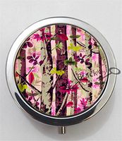 BlackKey Nature Series Forest Landscape 3-Compartment Decorative Pocket Gift Box Case Organizer for Pill, Color 1 -2131