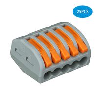 25PCS 222-415 LEVER-NUTS 5 Conductor Compact Connectors 25 Pack
