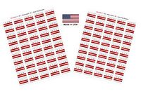 Made in USA! 100 District of Colombia 1.5" x 1" Self Adhesive State Flag Stickers, Two Sheets of 50, 100 Washington DC Sticker Flags Total