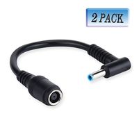 Dongle Power Supply Adapter Tip for HP 7.4 to 4.5mm Connector Converter Cord (2PCS) for HP Stream Spectre Pavilion Envy Elitebook Split Chromebook Laptop Charger AC Adapter