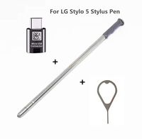 BSDTECH Stylo 5 Stylus Pen Replacement Part for LG Stylo 5 Q720 Q720MS Q720PS Q720CS LCD Touch Pen with C-Type Adapter+Eject Pin (Gray)