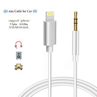 Aux Cord Compatible with iPhone Xs XR X 8 7 Plus, Aux Cable Compatible with iPhone 7/X/8/8 Plus/XS Max/XR, 3.5mm Audio Cable to Play Music with Car Stereo, Speakers, Headsets (White)