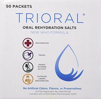 Oral Rehydration Salts ORS (50, One Liter Packets/Box) World Health Organization (WHO) New Formula for Food Poisoning, Hangovers, Diarrhea, Electrolyte Replacement
