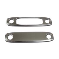 Rqing For Tesla Model 3 2017 2018 2019 Interior Front + Rear Top Reading Light Cover Trims (Silver)