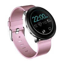 vmree L8 Color Screen Women Blood Pressure Heart Rate Monitor Smart Watch Fitness (Pink)