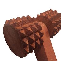 Valentine Day Special Present, Wooden Hand Massager for Body Stress Acupressure Roller for Stress Pain Relief One Side Ring, Gift for Christmas or Birthday to Your Loved Ones W-40013