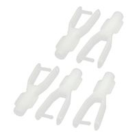 5PCS 1.8mm Dia Hole Clip Type White Nylon Clevis for RC Bubble Machine