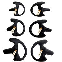 Lsgoodcare Replacement Earmold Earbud Black Compatible for Motorola Kenwood Midland 2 Way Radio Acoustic Coil Tube- Small, Middle and Large Soft Walkie Talkie Ear Piece Ear Buds Ear molds Left Right