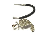 1pc Replacement Metal Earhook Compatible with BlueAnt Q3 Q2 and Q1 Wireless Headset + Nice Crystals Feather Brooch