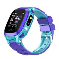Kids Waterproof Smartwatch with GPS Tracker,IP67 Water-Resistant Smartwatches Phone,with AGPS/LBS Locator SOS Camera Voice Chat Games for Back to School Children Boys Christmas Girls (Color : Blue)