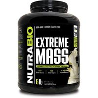 NutraBio Extreme Mass 6 lbs (Vanilla) – High Calorie Mass Gainer Supplement