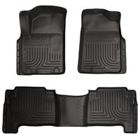 Husky Liners 98611 WeatherBeater Black Custom Molded Front and Second Seat Floor Liner for Infiniti QX56