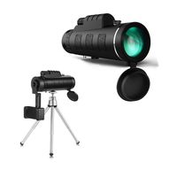 Monocular Telescope, 40X60 High Power HD Monocular with Smartphone Holder & Tripod - [Upgrade] Waterproof Monocular with Durable and Clear FMC BAK4 Prism Dual Focus for Bird Watching, Camping, Hiking