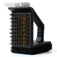 Barbecue Grill BBQ Brush Scraper Scrubber 3 in 1 Cleaning Tool Cleaner ,Barbecue Tools, Grill Basting Brushes,a Perfect Gift for All Barbecue Lovers