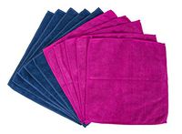 EvriHome Solid Color Microfiber Cloths 10pk, Soft Absorbent Non-Abrasive Cleaning Cloths, Lint-Free, Streak-Free, Easily Clean Without Chemicals, Assorted Colors - Fuschia/Indigo