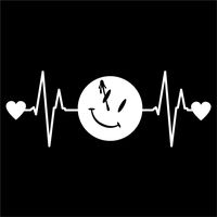 Watchmen Heartbeat Vinyl Decal Sticker | Cars Trucks Vans Walls Laptops Cups | White | 7.5 X 2.8 Inch | KCD1176