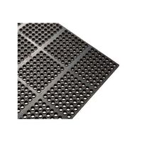 Tiger Chef locking Floor Mat, 3-Feet x 3-Feet x 1/2-Inch, Black Anti-Fat.
