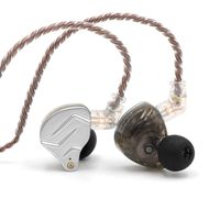 KZ ZSN Pro In-Ear Monitors 1BA and 1DD Double Driver IEM Hybrid in Earphone With Detachable Cable of 2Pin 0.75mm Connector and 3.5mm Jack (Without MIC, Gray)