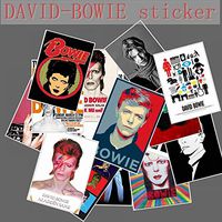 20pcs David Bowie Rock Band Music Guitar Stickers for Luggage Laptop Art Painting DIY Poster Stickers Waterproof Skateboard Toy