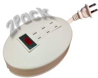 3 Power Outlet Cord Reel 5FT White - 2 Units