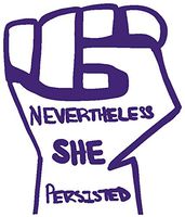hBARSCI Nevertheless She Persisted Vinyl Decal - 5 Inches - for Cars, Trucks, Windows, Laptops, Tablets, Outdoor-Grade 2.5mil Thick Vinyl - Purple