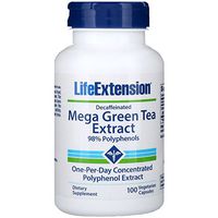 Mega Green Tea Extract (Decaffeinated), 100 vcaps by Life Extension (Pack of 6)