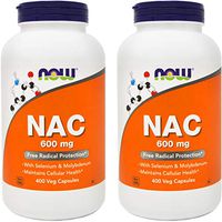 Now NAC 600 mg, 400 Veg Capsules (Pack of 2) - N-Acetyl-Cysteine with Selenium & Molybdenum