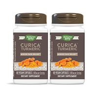 Nature's Way Curica Turmeric Bioavailable Curcumin Pain Relief, 60 Vegetarian Capsules, Pack of 2