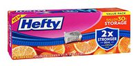 Hefty One Zip Value Pack Gallon Storage Bags, 30 Count Boxes (Pack of 9)