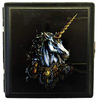 Eclipse Mystical Unicorn Design Crushproof Metal Cigarette Case, Kings, 3102BFairy