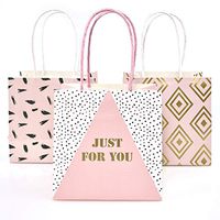 Besecraft 3 Mini Foil Gift Bags Small with Handle for Holiday, Birthdays, Weddings, Baby Showers, Graduations, 230gsm, 4.92x4.92x2.76 inches