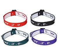 Rhode Island Novelty W.W.J.D. Webbing Bracelets Set of 12