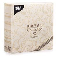 Papstar Cloth-Like Paper Disposable Dinner Napkins, 16”x16” ¼ Fold, 50 Pack, 12 Different Color options, Damascato Design