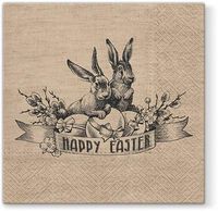 Easter Bunnies Paper Lunch Napkins 40pcs VINTAGE EASTER RABBITS Happy Easter