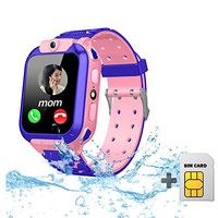 Kids Smart Watch GPS Tracker - Waterproof GPS Tracker Watch with SIM Card for Children Girls Boys with SOS Call Camera Touch Screen Game Alarm for Kids Boys and Girls