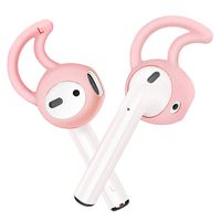 ZALU Hooks and Covers Accessories for AirPods and EarPods Apple Earphone Earbuds [3 Pairs] (Pink)