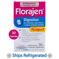 Florajen3 Digestion High Potency Refrigerated Probiotics | Restores Balance in Digestive System | for Antibiotic Side Effects | 30 Capsules
