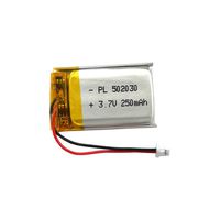 3.7V Rechargeable 502030 Replacement Battery 250mAh with JST Ph1.25 Plug for VXI BlueParrott B250-XT Wireless Bluetooth Headset, Mp3 Keychain Cam 808 Small Camera Batteries and More