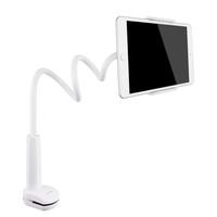 Tryone Gooseneck Tablet Stand, Tablet Mount Holder Compatible with iPad iPhone Series/Nintendo Switch/Samsung Galaxy Tabs/Amazon Kindle Fire HD and More, 30in Overall Length(White)
