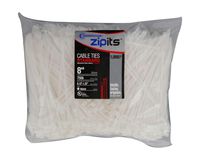 Cambridge ZipIts Multi Purpose Cable Ties Zip Ties 8 Inch 75 Lb 1000 Pieces Standard Duty Natural
