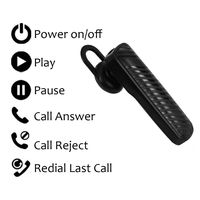 LifeCHARGE B301 Business Bluetooth Headset for iPhone X, 8 Plus, 8, 7 Plus, 7, 6S Plus, 6S, 6Plus, 6, Samsung Galaxy S9edge, S9, S8 Edge, S8, S7 Edge, S7 and All Bluetooth Devices - Black