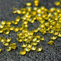 DalaB 1000Pcs 4.5mm 1/3ct Weeding Party Decoration Burgundy Diamond Confetti Table Scatters Decoration Acrylic Crystals S5061 - (Color: Yellow)