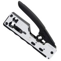Yankok [CAT6a CAT7 Crimper] for Shielded Connectors Compatible with CAT5e CAT6 RJ11 RJ12 RJ45 STP/UTP Ethernet Cable Modular Crimping Tool YK006CR02 Silver