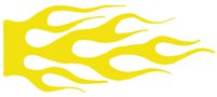 hBARSCI Flames Vinyl Decal - 5 Inches - for Cars, Trucks, Windows, Laptops, Tablets, Outdoor-Grade 2.5mil Thick Vinyl - Yellow