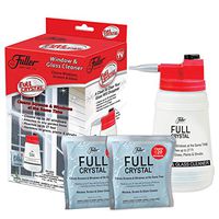 Full Crystal Kit - Bottle, Lid with Hose Attachment, and Two 4 oz. Crystal Powder Exterior Window Cleaner Packets for Glass and Screens (Cleans Up to 40 Windows)